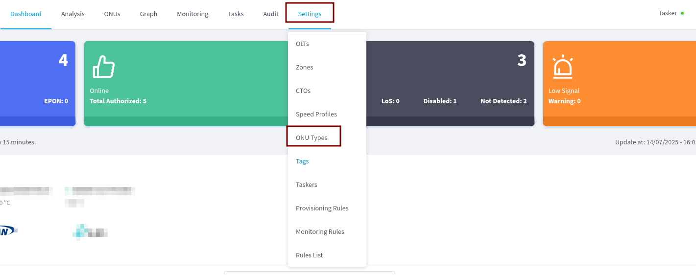 Tela inicial do Analysis