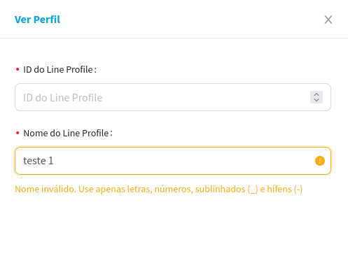 Nome do Line profile